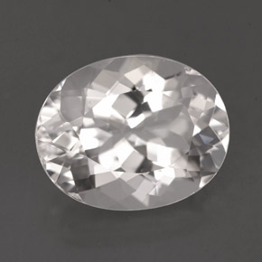 Goshenita branco natural 5,55ct, corte oval, VVS-VS