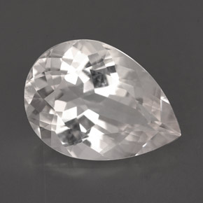 Goshenita branco natural 5,26ct, formato de pêra, VVS-VS