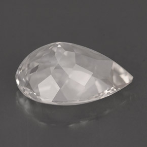 Goshenita branco natural 5,26ct, formato de pêra, VVS-VS