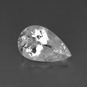 Goshenita branco natural 5,15ct, formato de pêra, VVS-VS