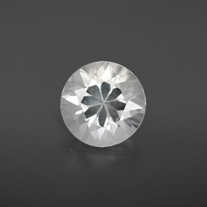 Goshenita branco natural 3,11ct, corte redondo, VS