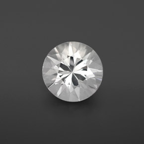 Goshenita branco natural 3,18ct, corte redondo, VVS-VS