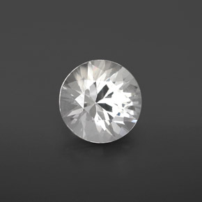 Goshenita branco natural 3,18ct, corte redondo, VVS-VS