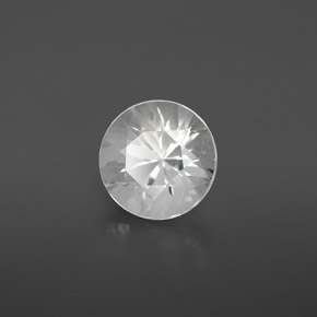 Goshenita branco natural 2,78ct, corte redondo, VVS-VS