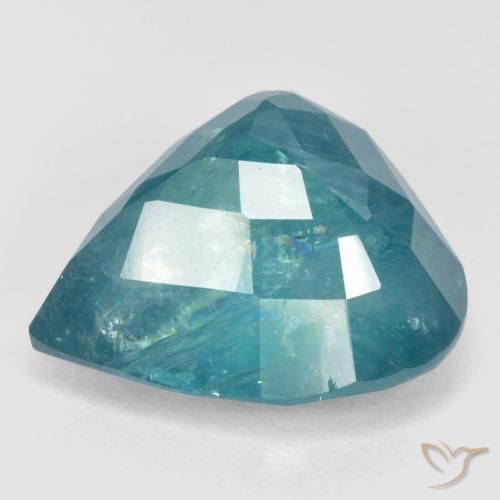 Grandidierita Verde Azul Brilhante Natural 17.33ct, Formato de pêra, SI