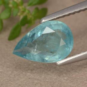 Grandidierita verde azulado natural 0,87ct, formato de pêra, SI