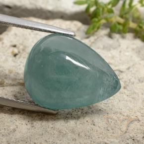 Grandidierita Azul-esverdeado Natural 12.25ct, Formato de pêra, Translúcido