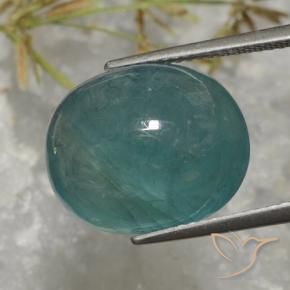 Grandidierita Azul Verde Médio-escuro Natural 14.09ct, oval, Translúcido