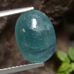 Grandidierita verde natural 2,33ct, corte oval, translúcido