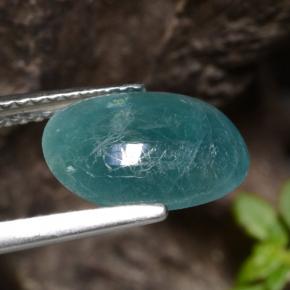 Grandidierita verde natural 2,33ct, corte oval, translúcido