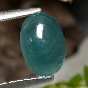 Grandidierita verde natural 0,93ct, corte oval, translúcido