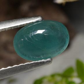 Grandidierita verde natural 0,93ct, corte oval, translúcido