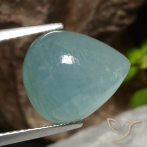 Grandidierita Azul elétrico Natural 6.55ct, Formato de pêra, Translúcido
