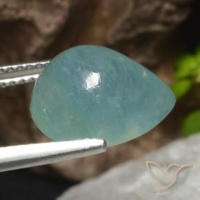 Grandidierita Azul elétrico Natural 6.55ct, Formato de pêra, Translúcido