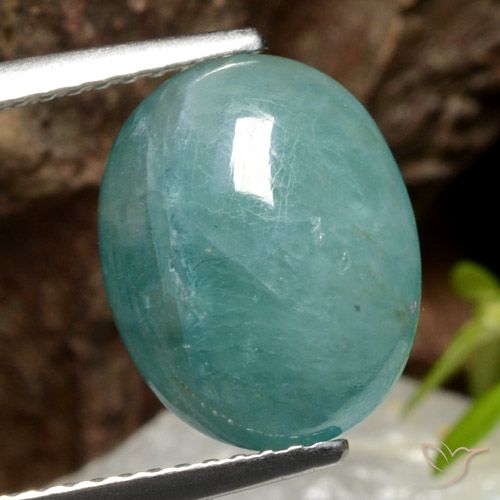 4.11ct Natural Azul verde Grandidierita, oval, Translúcido