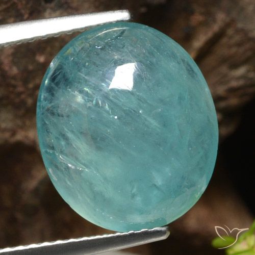6.41ct Natural Verde azul médio-escuro Grandidierita, oval, Translúcido