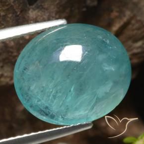 Grandidierita Verde azul médio-escuro Natural 6.41ct, oval, Translúcido