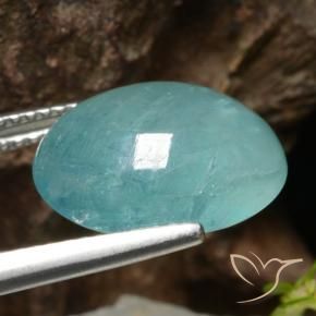 Grandidierita Verde azul médio-escuro Natural 6.41ct, oval, Translúcido