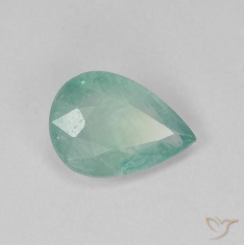 Grandidierita Azul claro verde Natural 1.45ct, Formato de pêra, VS-SI
