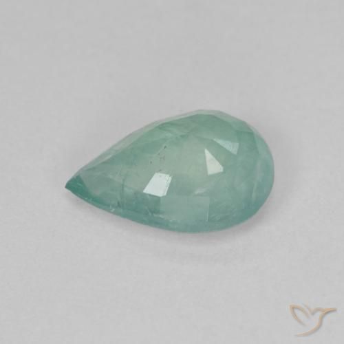Grandidierita Azul claro verde Natural 1.45ct, Formato de pêra, VS-SI