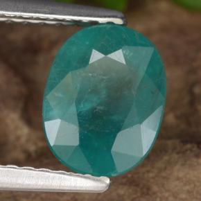 Grandidierita verde natural 1,32ct, corte oval, VS-SI