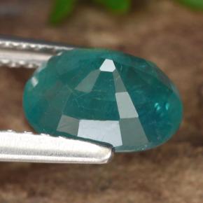 Grandidierita verde natural 1,32ct, corte oval, VS-SI