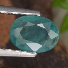 Grandidierita verde azulado natural 1,08ct, corte oval, VS-SI