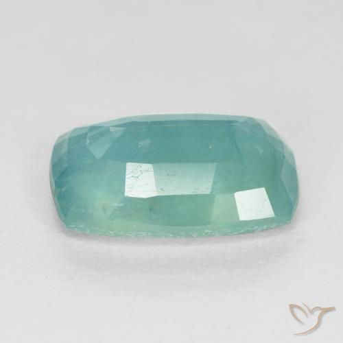 Grandidierita Médio Azul Verde Natural 2.20ct, Almofada cortada, VS-SI