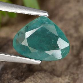 Grandidierita verde natural 1,36ct, formato de pêra, VS-SI