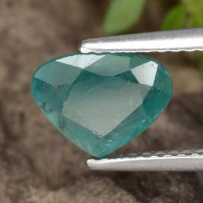 Grandidierita verde natural 1,36ct, formato de pêra, VS-SI