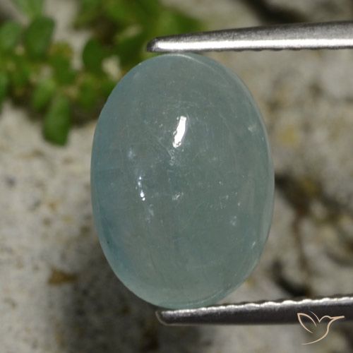 3.78ct Natural Verde azul pálido Grandidierita, oval, Translúcido