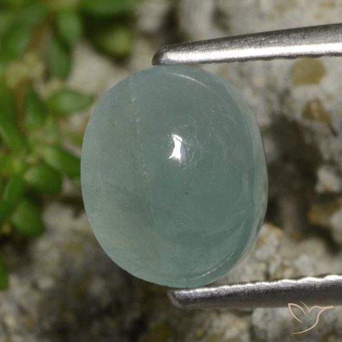 1.97ct Natural Verde claro Azul Grandidierita, oval, Translúcido