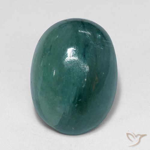 4.65ct Natural Verde azul escuro Grandidierita, oval, Opaco