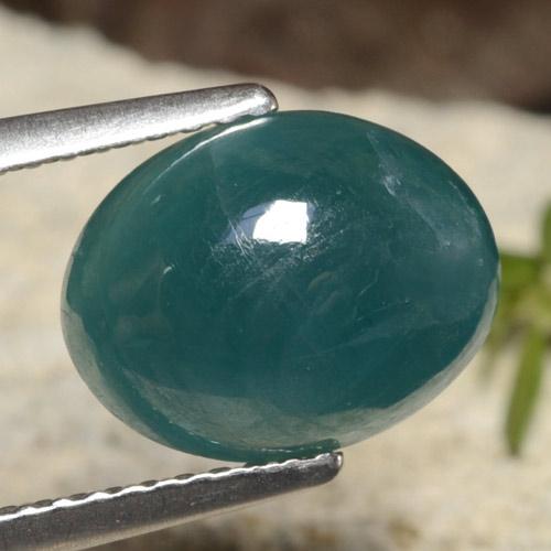 Grandidierita turquesa natural 3,55ct, corte oval, translúcido