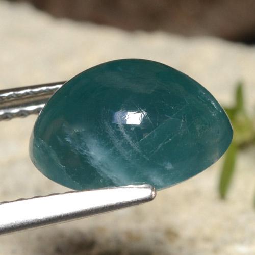 Grandidierita turquesa natural 3,55ct, corte oval, translúcido