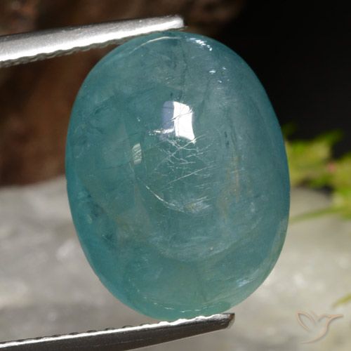 7.22ct Natural Azul verde Grandidierita, oval, Translúcido