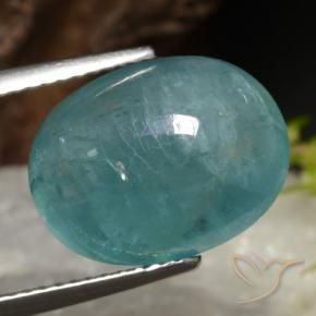 Grandidierita Azul verde Natural 7.22ct, oval, Translúcido