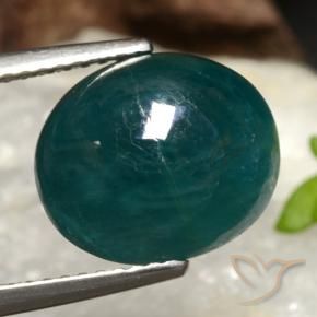 Grandidierita Verde escuro azul Natural 6.91ct, oval, Translúcido