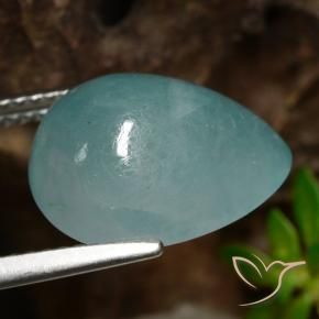 Grandidierita Verde claro Azul Natural 7.18ct, Formato de pêra, Translúcido