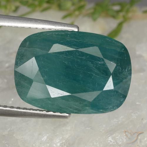 7.78ct Natural Verde azul escuro Grandidierita, Almofada, VS-SI