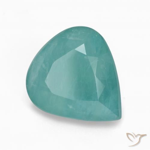 7.09ct Natural Verde Azul Profundo Grandidierita, Formato de pêra, I1