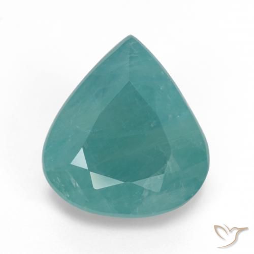 Grandidierita Verde Azul Profundo Natural 7.09ct, Formato de pêra, I1