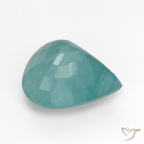 Grandidierita Verde Azul Profundo Natural 7.09ct, Formato de pêra, I1