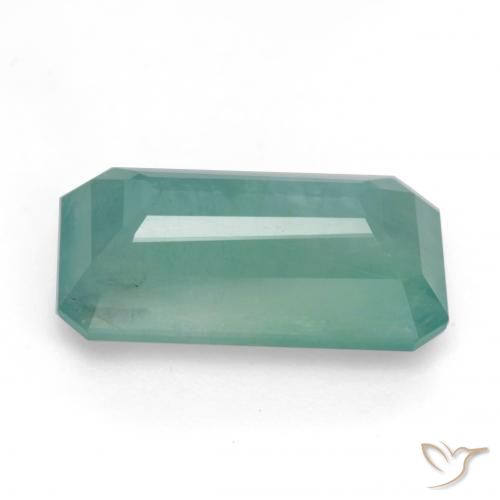 Grandidierita Verde claro Azul Natural 7.33ct, Corte Octógono / Esmeralda, SI-I1