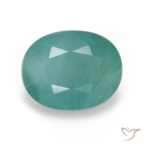 6.01ct Natural Verde Espuma do Mar Grandidierita, oval, SI-I1