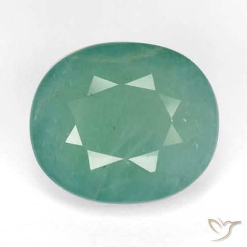 10.62ct Natural Azul-esverdeado Grandidierita, oval, SI