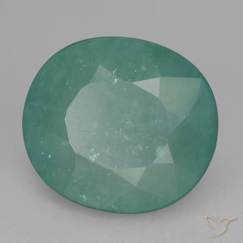 Grandidierita Verde claro Azul Natural 11.37ct, oval, SI-I1