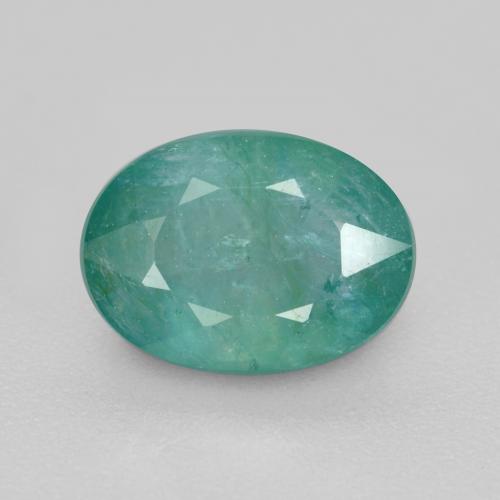 Grandidierita médio verde azul natural 1,44ct, corte oval, VS-SI