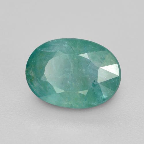 Grandidierita médio verde azul natural 1,44ct, corte oval, VS-SI