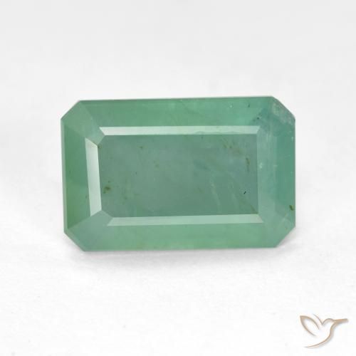 Grandidierita azul esverdeado natural 2,41ct, corte esmeralda, VS-SI